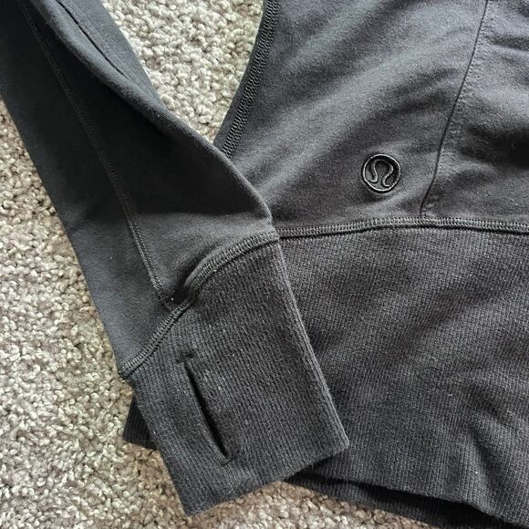 Lululemon Carry and Go Hoodie Sweatshirt Full Zip Pockets Jacket Black Women’s S - Picture 6 of 8